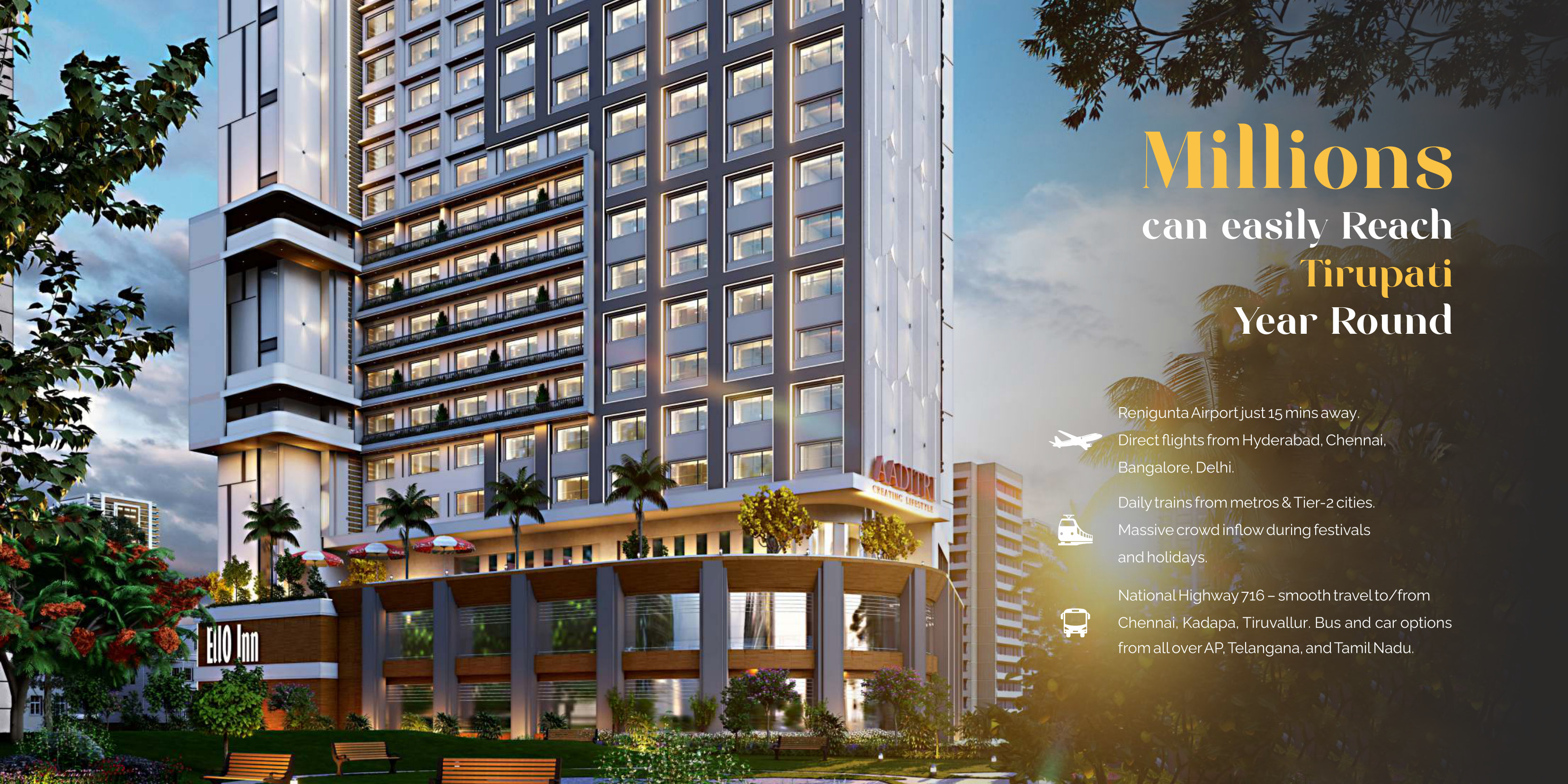 Year-round connectivity to Tirupati